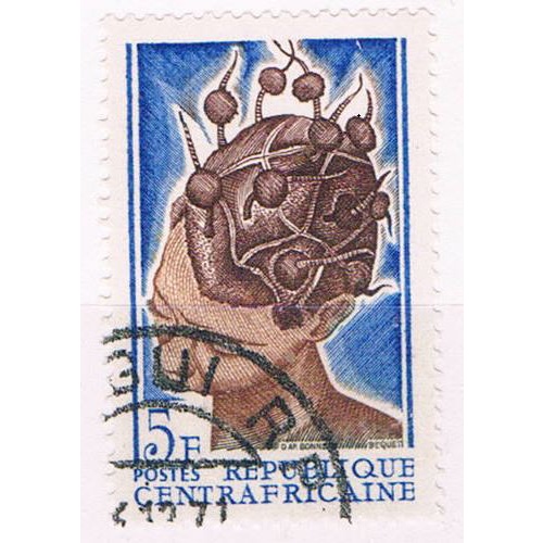 Central African Rep 87 Used African Hair Style 1967 (C0276)