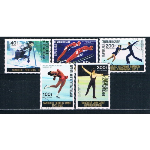 Central African Republic 255-56;C147-49 Used set Olympics 1976 CV 2.45 (HV0170)+