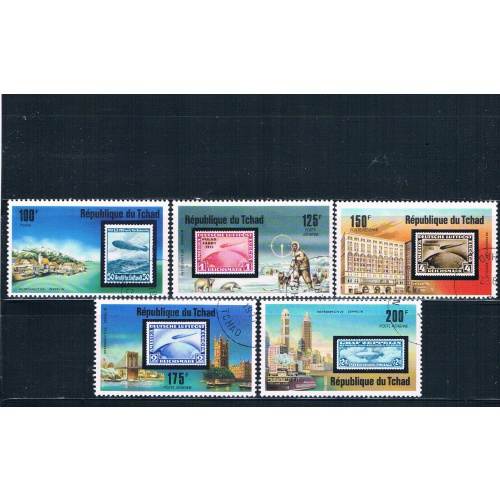 Chad  327;C206-09 Used set Stamps 1977 CV 2.10 (MV0041)