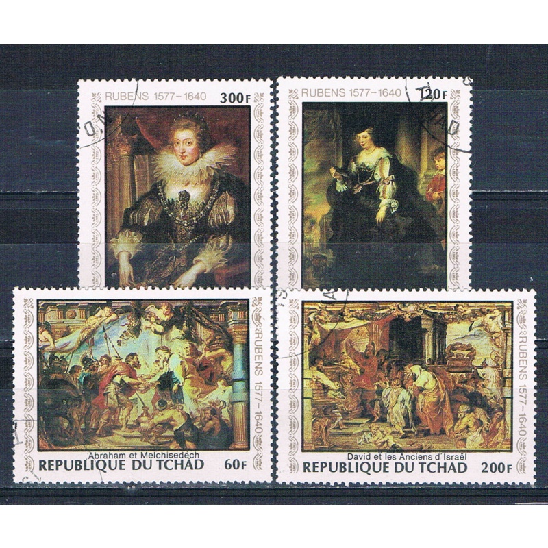 Chad 349-52 Used set Reubens paintings 1978 CV 2.60 (C0320)