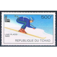 Chad 386 Unused Skier 1979 CV 4.50 (HV0270)