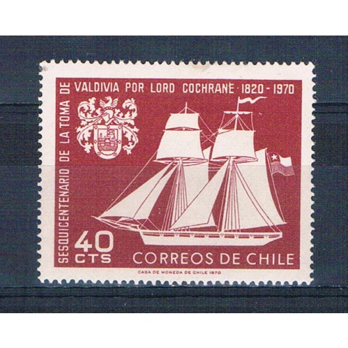 Chile 384 Unused Sailing Ship 1970 (C0266)+