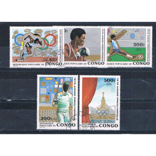 Congo PR C256-60 Used set Sports 1979 CV 3.50 (HV0226)