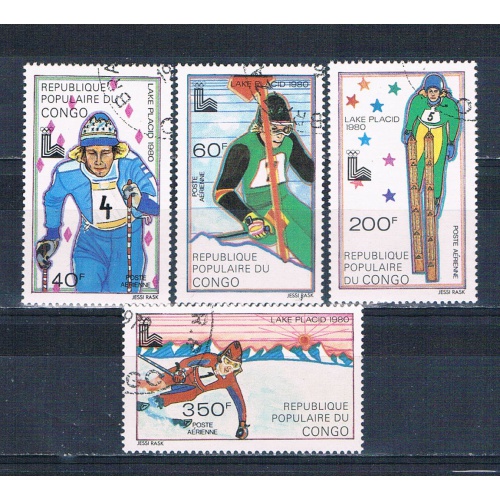 Congo PR C261-65 Used set Skiing 1979 CV 1.85 (HV0219)