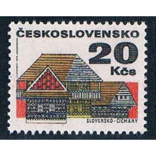 Czechoslovakia 1741A Unused Houses Cicmany 1971 CV 4.00 (C0262)+