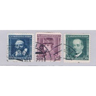 Czechoslovakia 215-17 Used set Leaders 1946 (C0322)