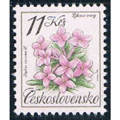Czechoslovakia 2842 Unused Daphne Cneorum CV 3.25 (C0260)+