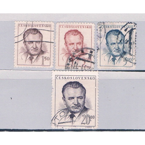 Czechoslovakia 363-66 Used set Klement Gottwald 1948 CV 1.00 (C0327)