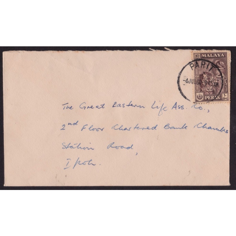MALAYA PERAK 1960 domestic COVER with Parit cancel @D4267