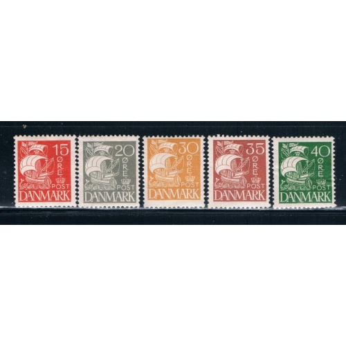 Denmark 192-197 MLH Short set -194 Caravel Ship CV 56.50 (D0034)