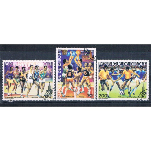 Djibouti 503-05 Used set Soccer 1979 CV 1.50 (MV0266)