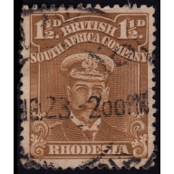 RHODESIA (BSA) 1917 1 1/2d  P14 Sc#121 USED @E2570