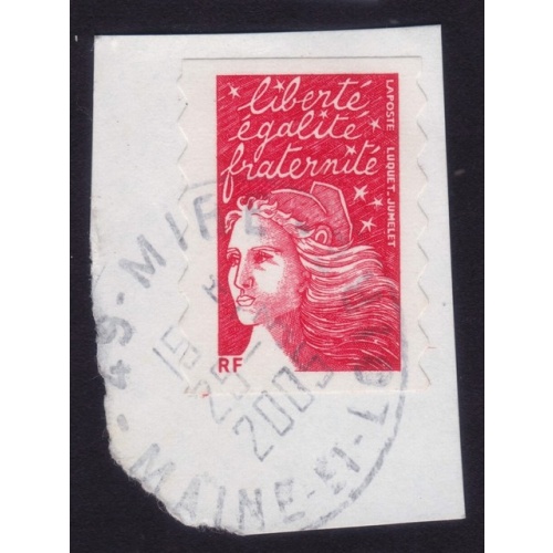 FRANCE Marianne(1997) NVI Sc#2835A USED on Piece @E3504