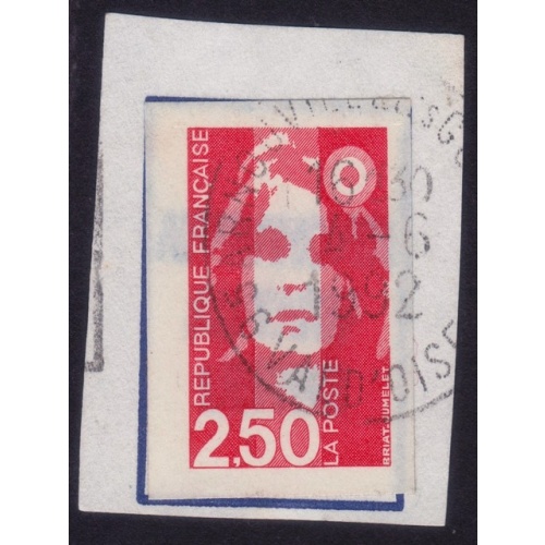 FRANCE Marianne(1990) 2F50 tagged Sc#2203 USED on Piece @E659