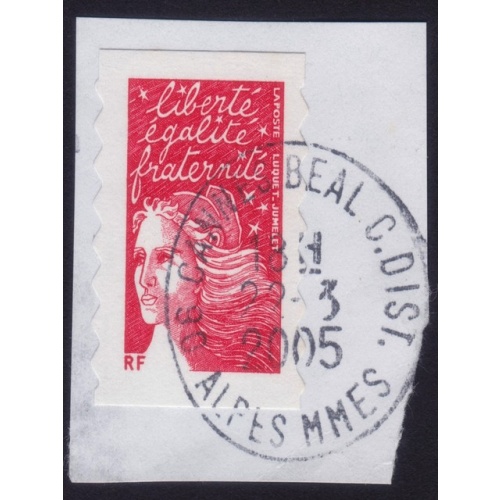 FRANCE Marianne(1997) NVI Sc#2835A USED on Piece  @E664