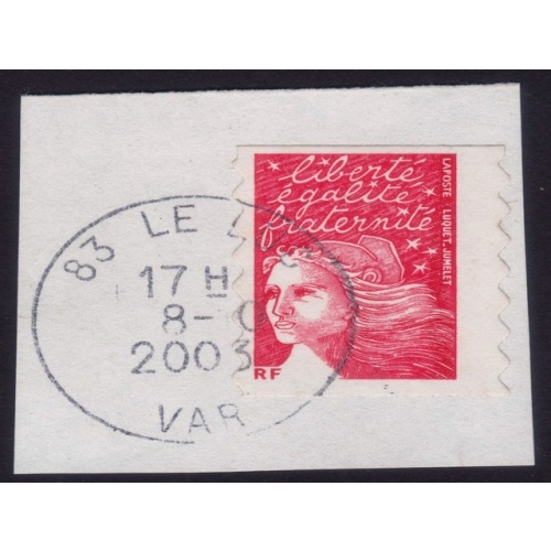 FRANCE Marianne(1997) NVI Sc#2835A USED on Piece @E794