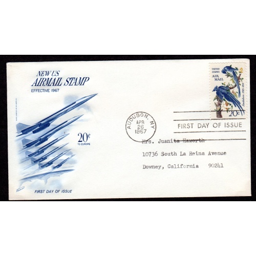 Airmail, FDC, First Day of issue Cover. Scott # C71. Fleetwood cachet