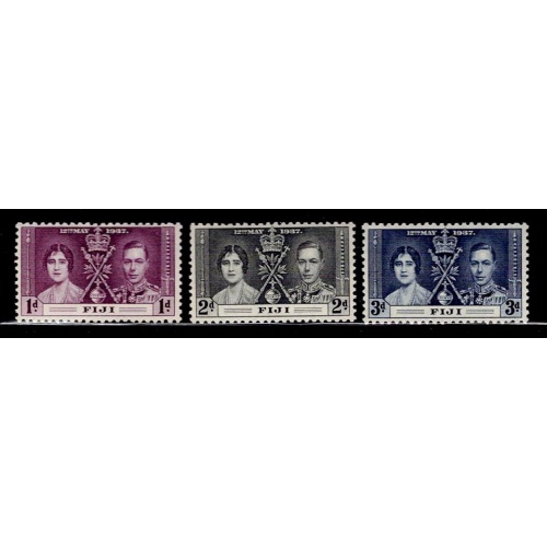 Fiji 1937 Coronation 114-116 MNH