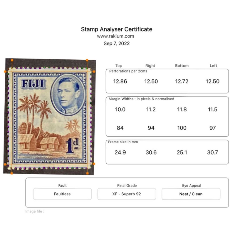 FIJI Sc #118, 1938, 1p KING GEORGE V & VILLAGE, MLH, XF-Sup 92