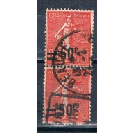 France 232 Used vert pair  Sower op 1926 CV 2.20 (F0203)