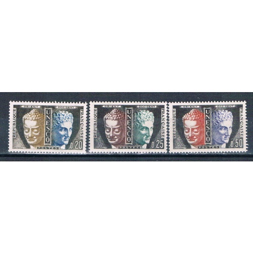 France 2O1-O2;2O4 Unused Budda and Hermes 1961 CV 2.10 (F0198)+