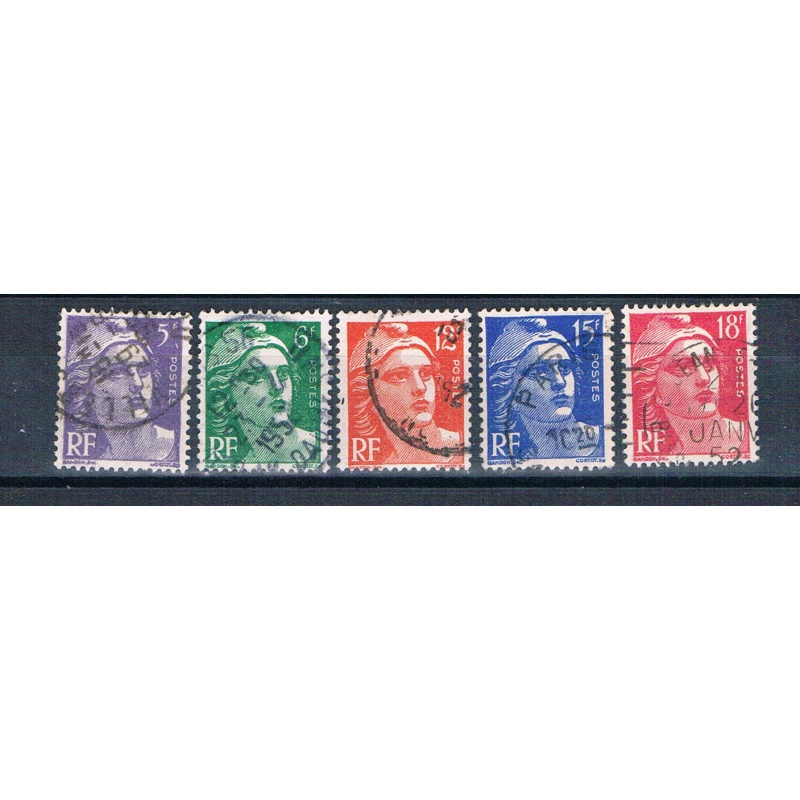 France 650-54 Used set Marianne 1 1951 CV 2.75 (F0160)