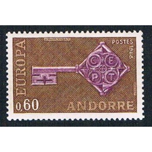 French Andorra 183 MLH Key CV 10.00 (BP873)