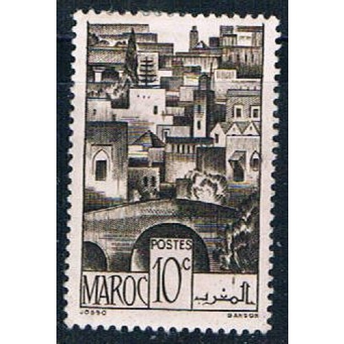 French Morocco 221 MLH The Terraces 1947 (F0135)+