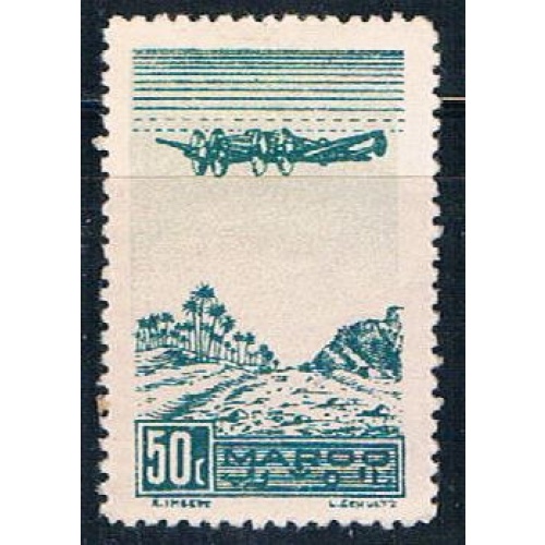 French Morocco C27 MLH Plane over Oasis 1944 (F0129)+