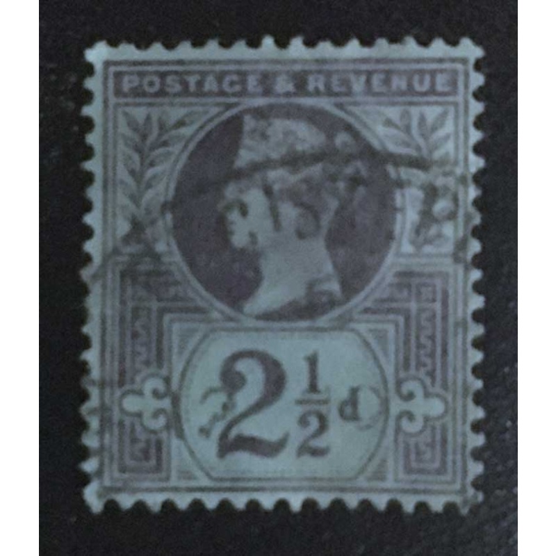 Great Britain  Scott#114  used  Victoria  2 1/2d  VF