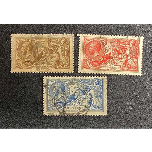 Scott 179-181, Great Britain, Seahorses, 1919
