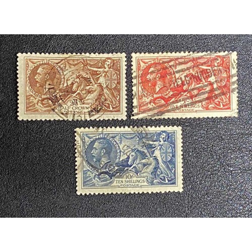 Scott 222-224, Great Britain, Seahorses, 1934 issue