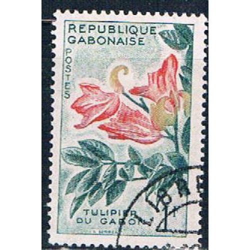 Gabon 155 Used Tulip tree lr 1961 (G0296)+