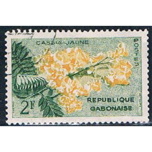 Gabon 156 Used Yellow Cassia ul 1961 (G0302)+