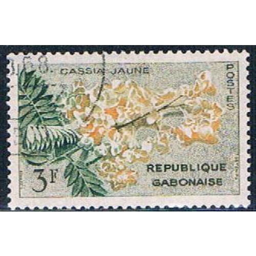 Gabon 157 Used Yellow Cassia ul 1961 (G0307)+