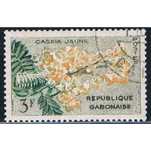 Gabon 157 Used Yellow Cassia ur 1961 (G0309)+