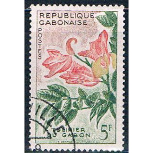 Gabon 158 Used Tulip tree ll 1961 (G0299)+