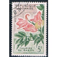 Gabon 158 Used Tulip tree ul 1961 (G0298)+