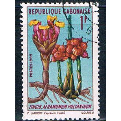 Gabon 244 Used African plant ur 1969 (G0313)+