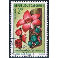 Gabon 245 Used African Flower ll 1969 (G0316)+