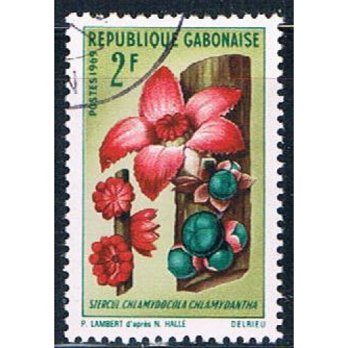 Gabon 245 Used African Flower ul 1969 (G0315)+