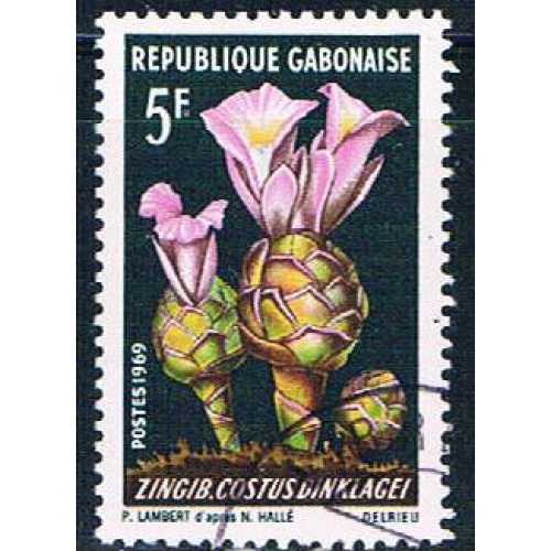 Gabon 246 Used African plant lr 1969 (G0323)+