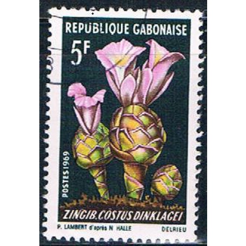 Gabon 246 Used African plant ul 1969 (G0320)+