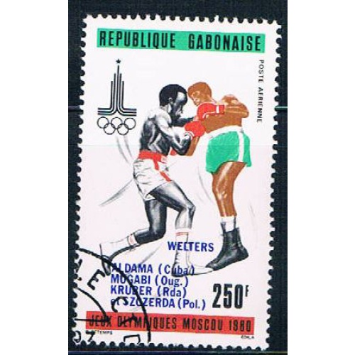 Gabon C240 Used Olympic Boxing ll 1980 (G0280)+