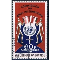 Gabon C60 Used UN emblem ll 1967 (G0272)
