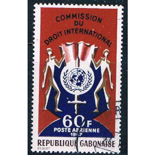 Gabon C60 Used UN emblem lr 1967 (G0273)+