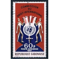 Gabon C60 Used UN emblem ul 1967 (G0270)