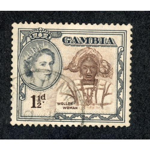 Gambia 155 U 1953 1 1/2p