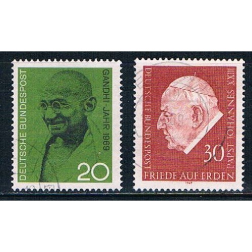 Germany 1011-12 Used set Ghandi and Pope John (GI0389P92)+