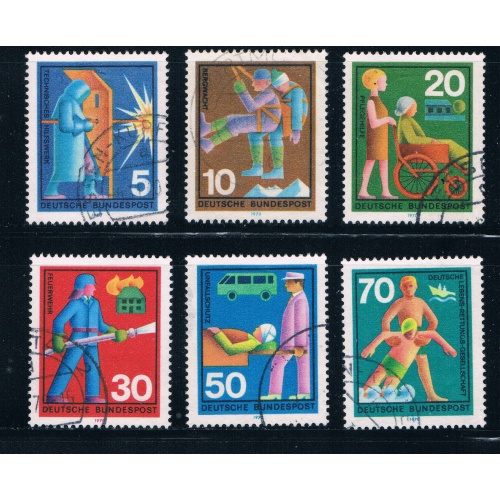 Germany 1022-27 Used set Voluntary Services (GI0308P81)+